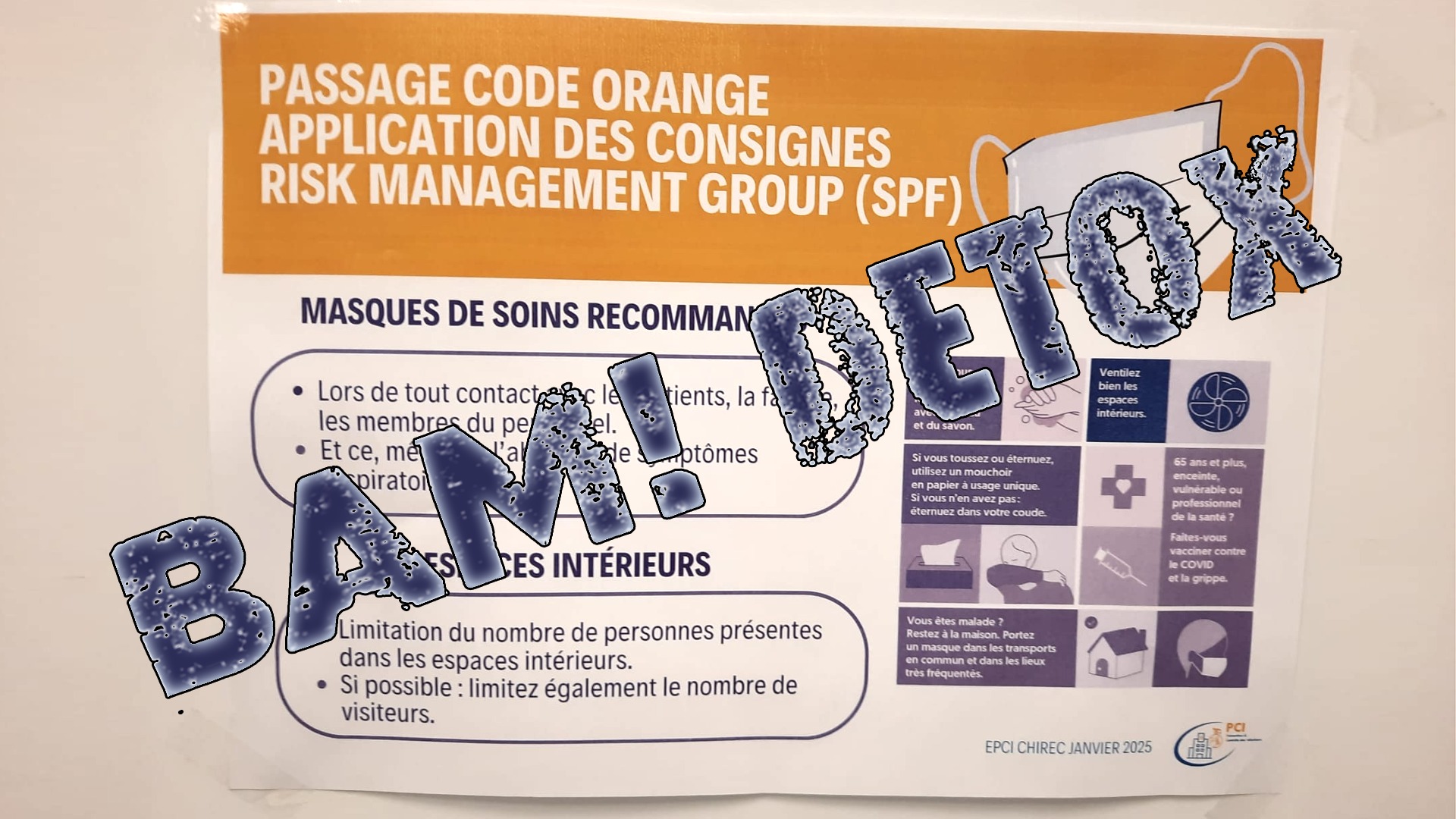 Code orange: le retour du masque