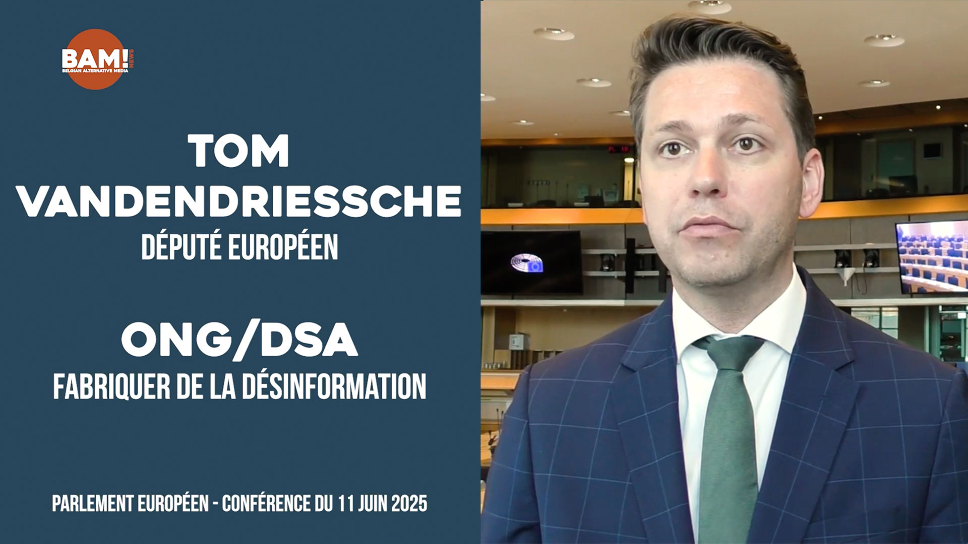 ONG/DSA : Tom Vandendriessche au Parlement Européen