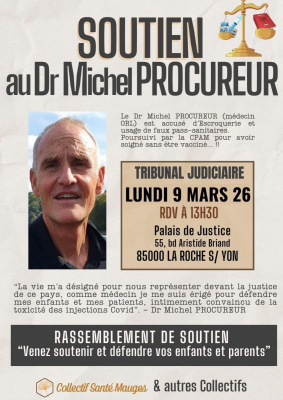 Soutien au Dr. Michel Procureur