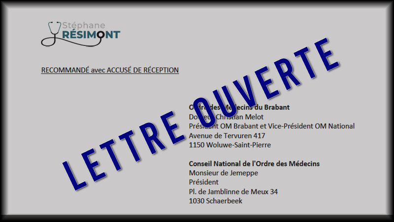 Lettre ouverte du Dr Résimont à l’Ordre des Médecins