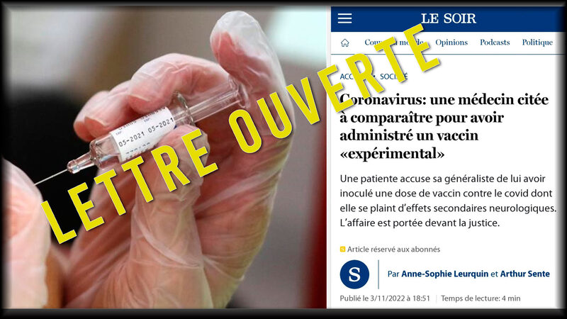 Lettre ouverte en réponse à l’article du « Soir » du 3-11-2022