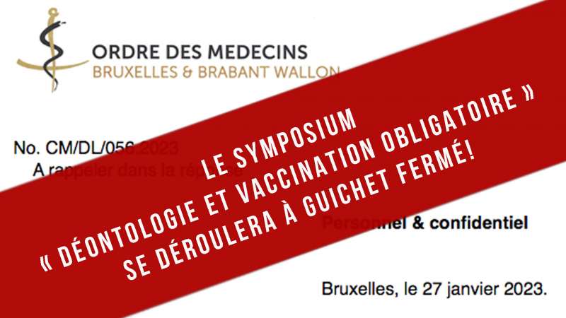 Le symposium “Déontologie et vaccination obligatoire” se déroulera à guichets fermés