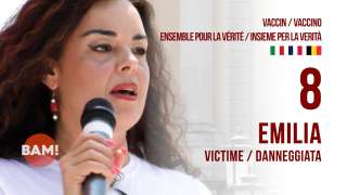 EMILIA, VICTIME/DANNEGGIATA:
« Je me bats non seulement pour moi, mais par devoir éthique et moral VACCIN.O ENSEMBLE POUR LA VÉRITÉ/INSIEME PER LA VERITÀ #8 EMILIA